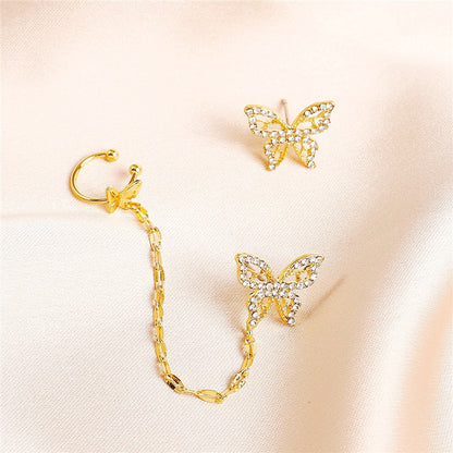 Korean Temperament Retro Ear Clip Women's Fashion Long Earrings-Jewearrings