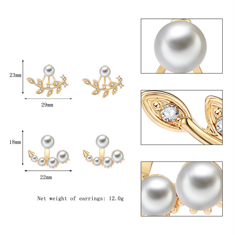 Jewelry Atmosphere Fashion Pearl Alloy Earrings-Jewearrings