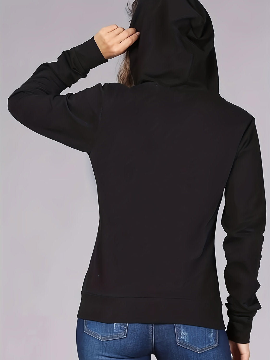 Graphic Long Sleeve Hoodie-Jewearrings