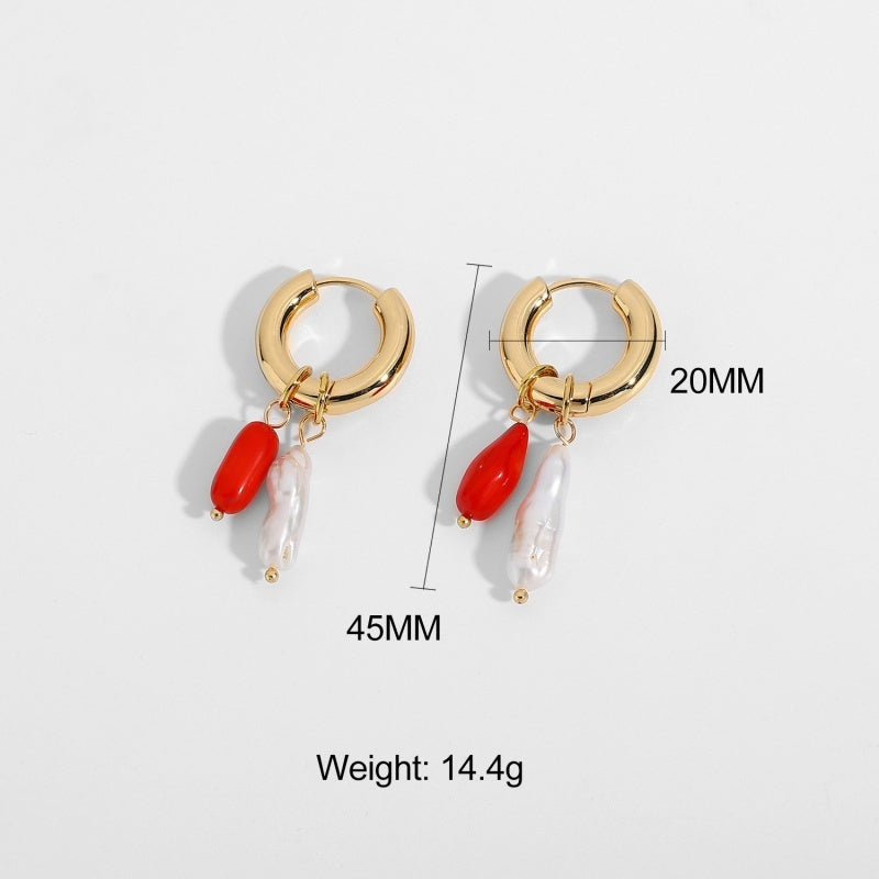 Women's Trendy Pearl Element Earrings-Jewearrings