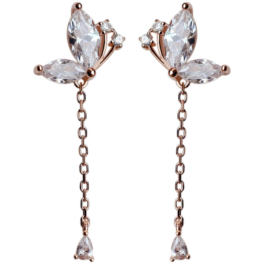 Mori Super Fairy Sterling Silver Butterfly Earrings-Jewearrings