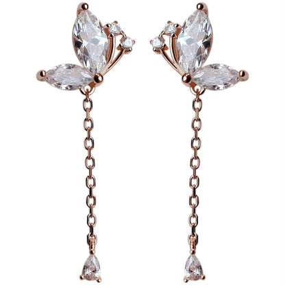 Mori Super Fairy Sterling Silver Butterfly Earrings-Jewearrings