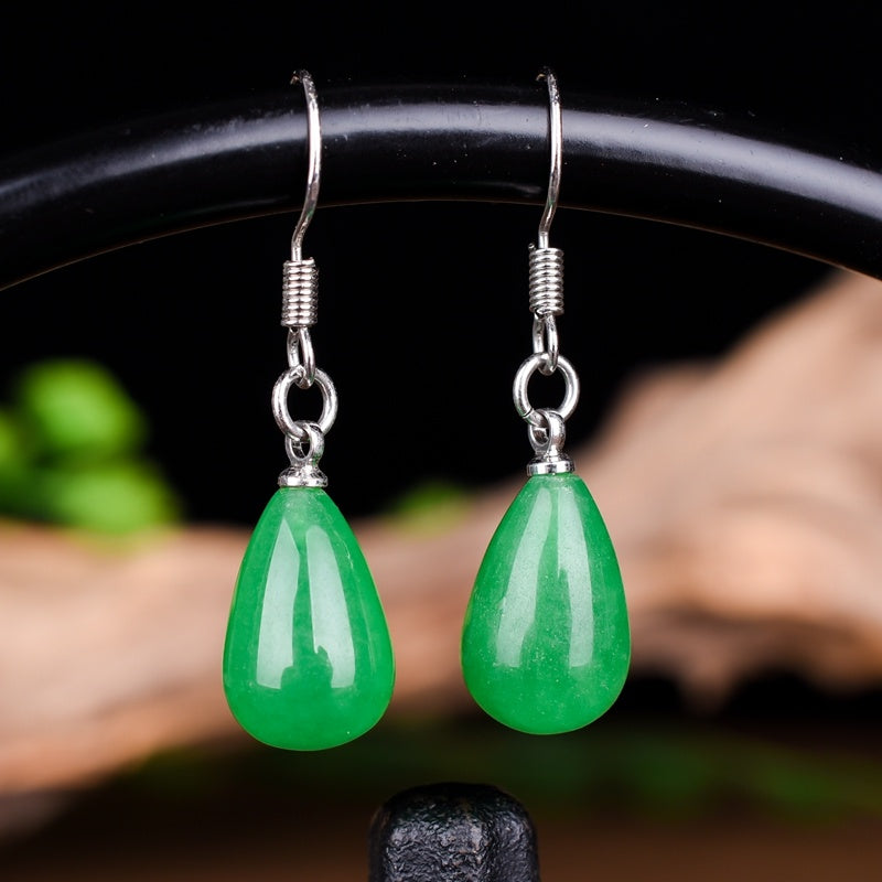 Emerald drop earrings-Jewearrings