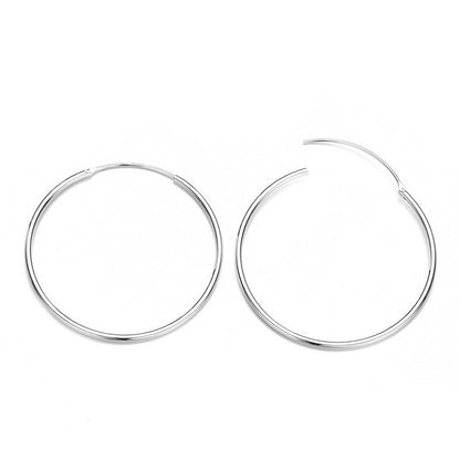 Stainless Steel Ear Hoop 316L Simple Gold-Plated Earrings-Jewearrings