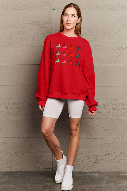 Simply Love Full Size Graphic Long Sleeve Sweatshirt-Jewearrings