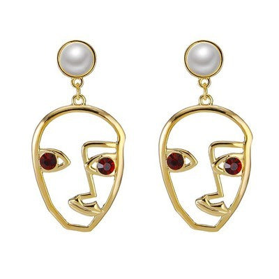 Korean face personality pearl design earring Earrings-Jewearrings