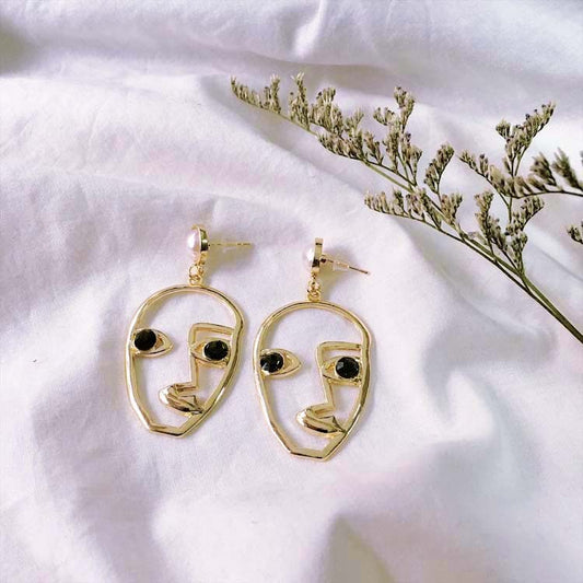 Korean face personality pearl design earring Earrings-Jewearrings