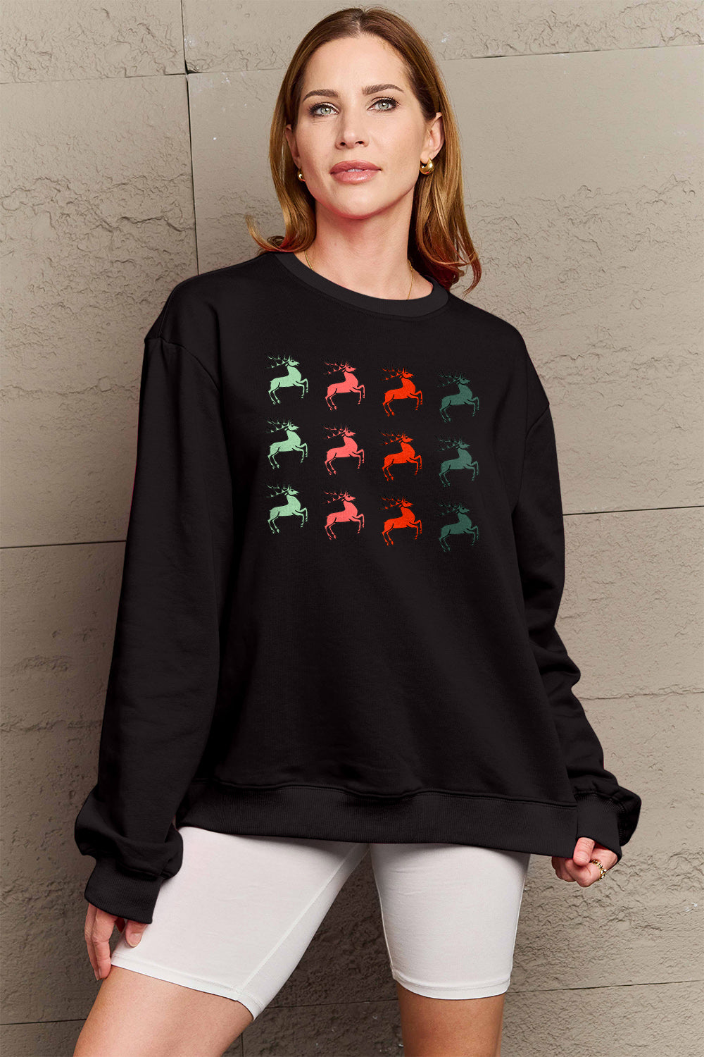 Simply Love Full Size Graphic Long Sleeve Sweatshirt-Jewearrings