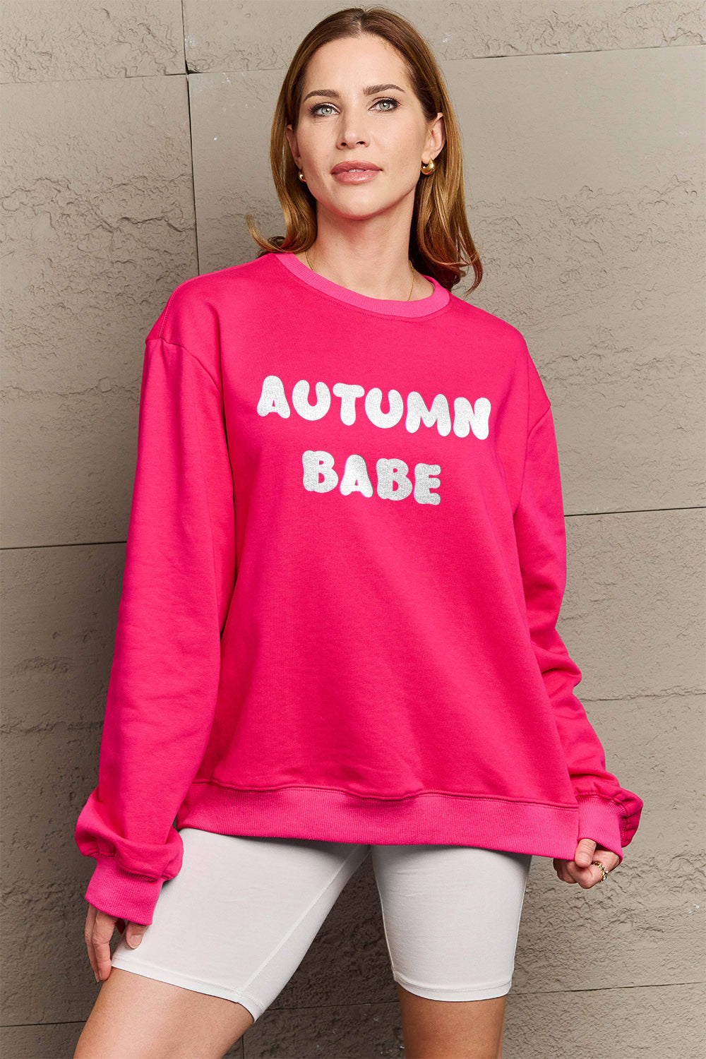 Simply Love Full Size AUTUMN BABE Graphic Sweatshirt-Jewearrings