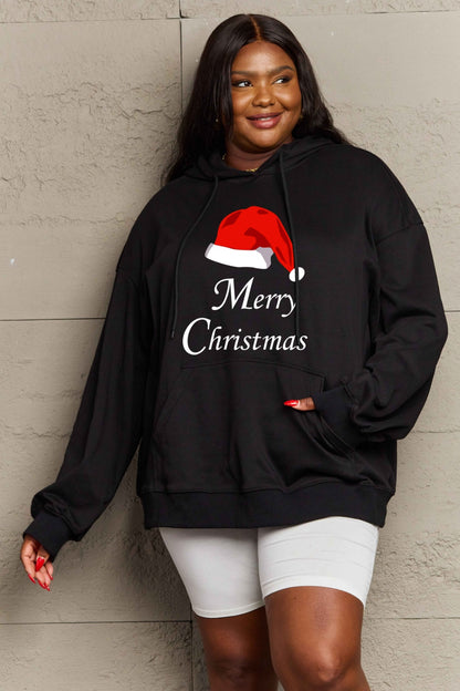 Simply Love Full Size MERRY CHRISTMAS Graphic Hoodie-Jewearrings