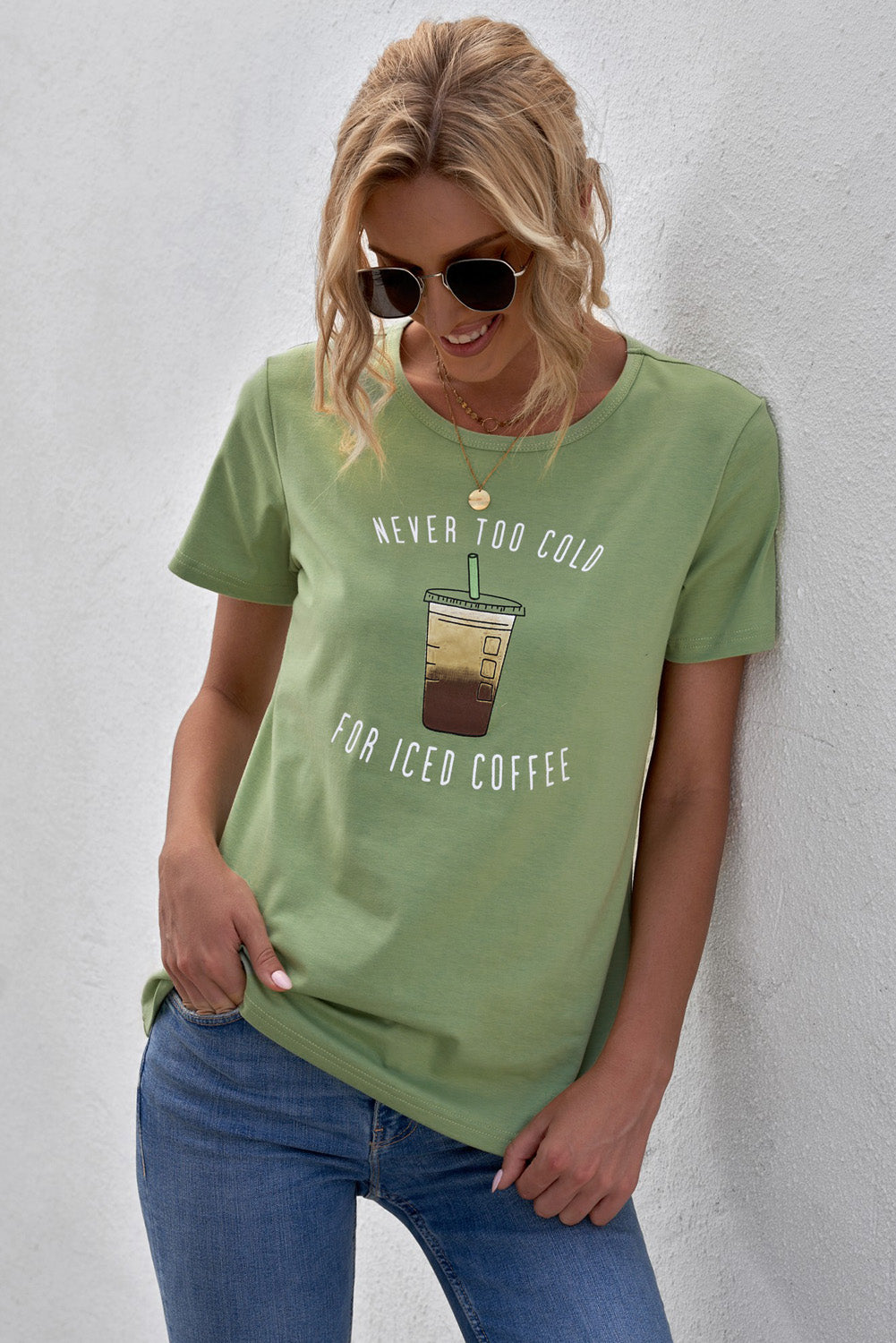 Never Too Cold for Iced Coffee Tee-Jewearrings