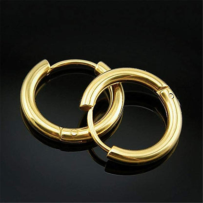 Amazon Foreign Trade Earrings Stylish Glossy Ear Clip Silver Round Tube Small Ring Anti-fashion-Jewearrings