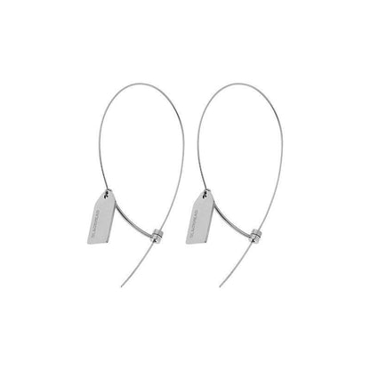 Anti-Theft Buckle Earrings Fashion Design Sterling Silver-Jewearrings