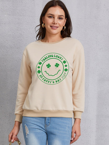 FEELING LUCKY ST. PATRICK'S DAY 2024 Round Neck Sweatshirt-Jewearrings