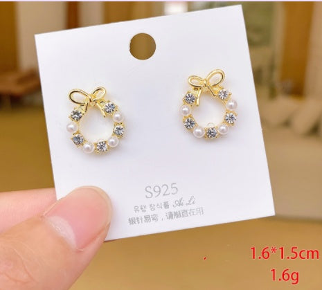 Retro Opal Earrings Korea Dongda Temperament Without Pierced Ears-Jewearrings