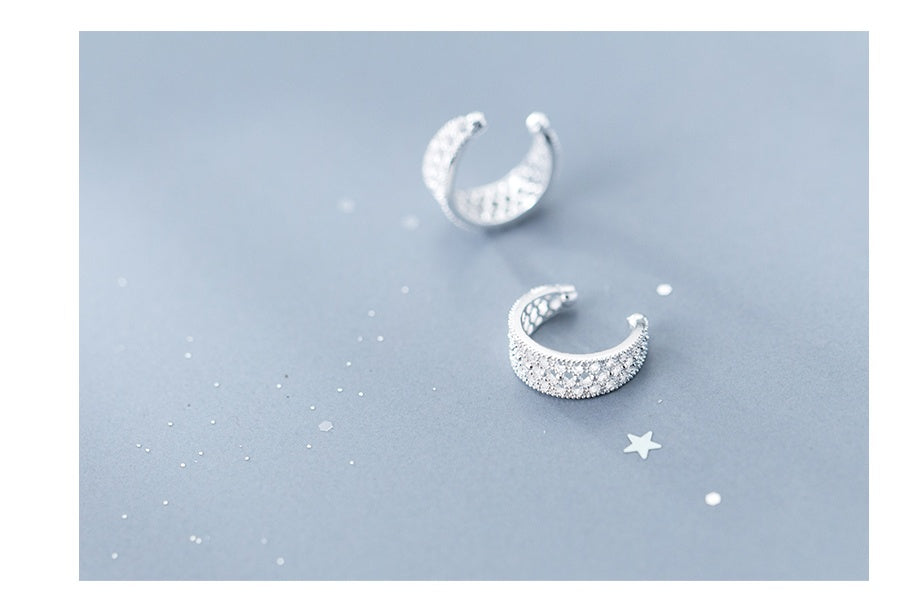 S925 silver earrings curved ear clip-Jewearrings