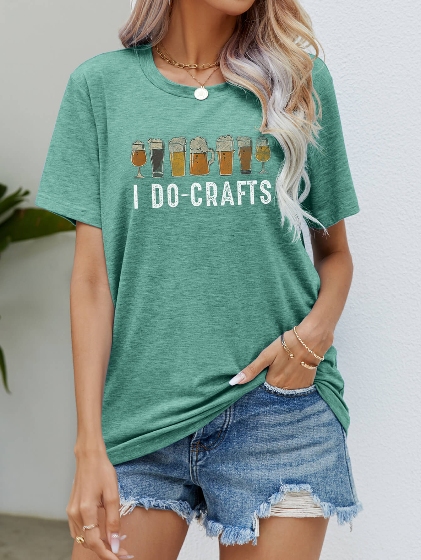 I DO CRAFTS Round Neck T-Shirt-Jewearrings