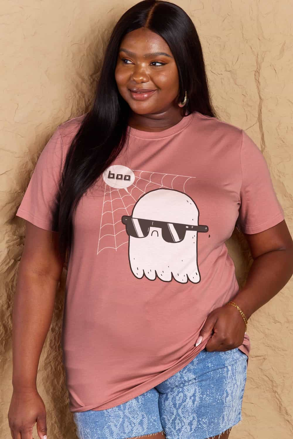 Simply Love Full Size BOO Graphic Cotton T-Shirt-Jewearrings