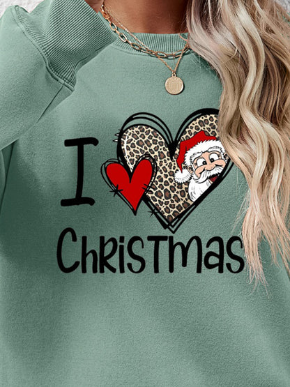 CHRISTMAS Graphic Round Neck Sweatshirt-Jewearrings