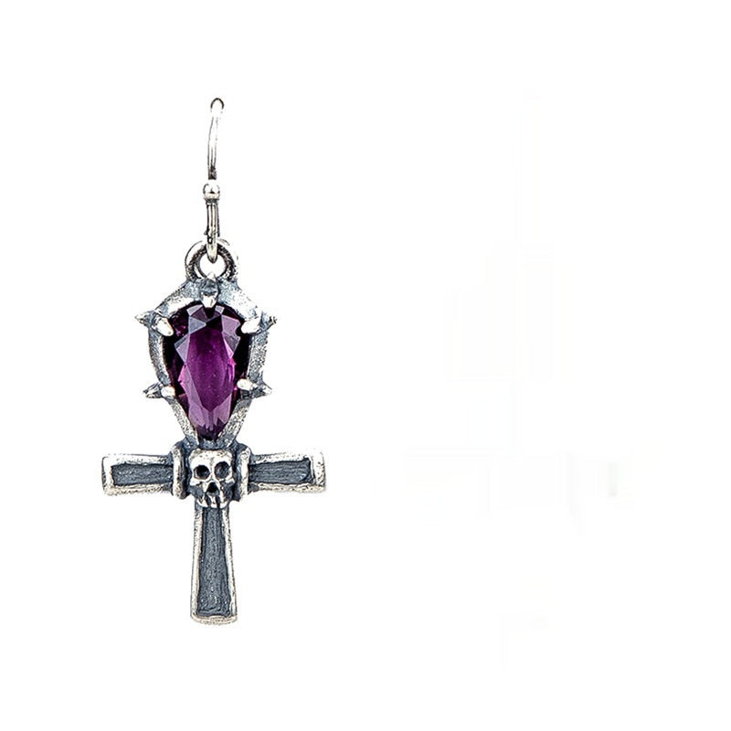 S925 Sterling Silver Anka Life Cross Earrings-Jewearrings