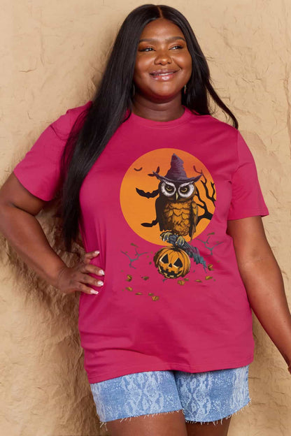 Simply Love Full Size Holloween Theme Graphic Cotton T-Shirt-Jewearrings