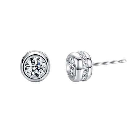 Sterling Silver Bubble Stud Earrings Women Fashion-Jewearrings