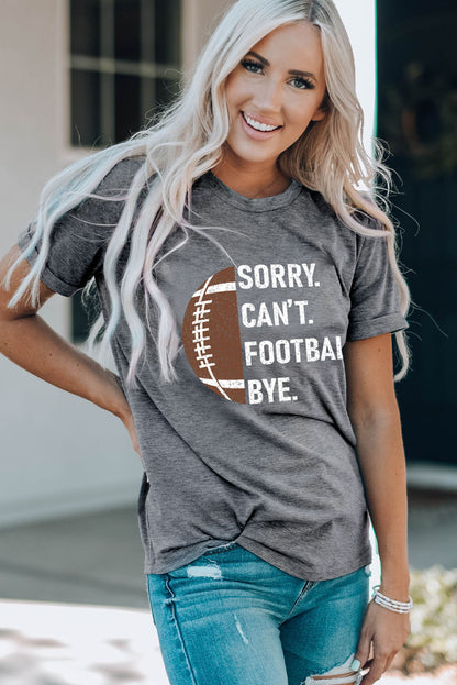 Football Graphic Short Sleeve T-Shirt-Jewearrings