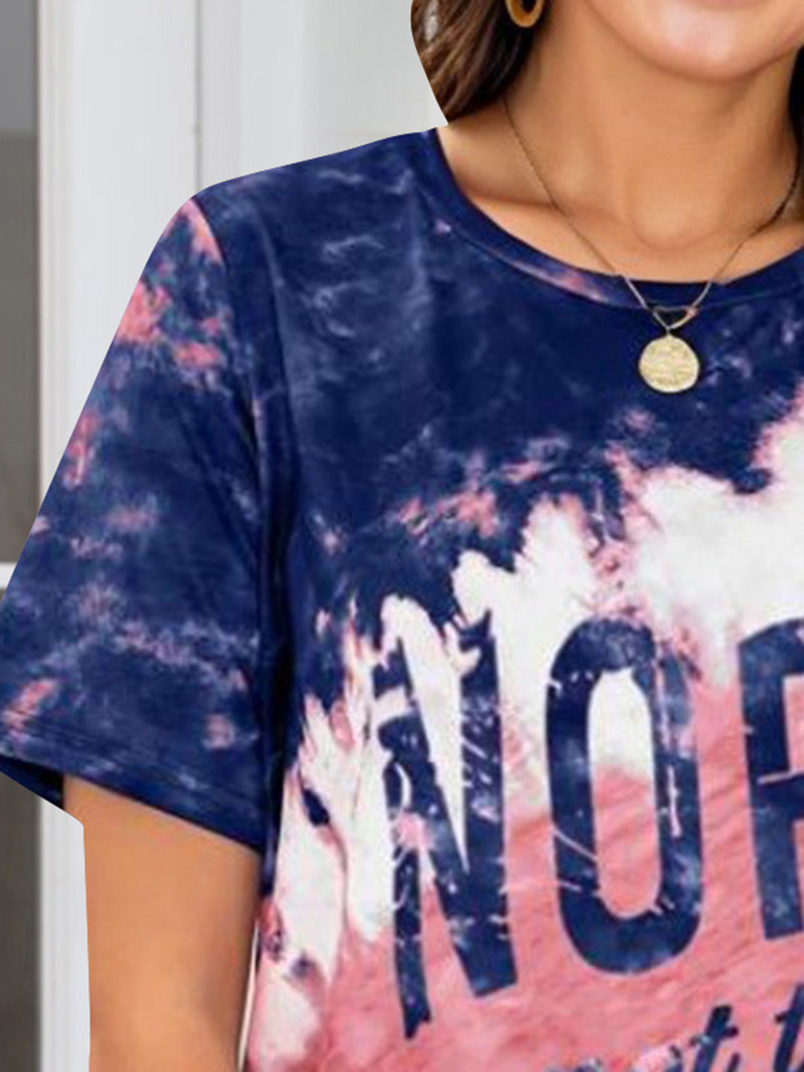 NOPE NOT TODAY Round Neck Short Sleeve T-Shirt-Jewearrings