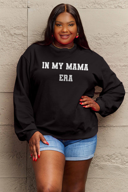 Simply Love Full Size IN MY MAMA EAR Graphic Sweatshirt-Jewearrings