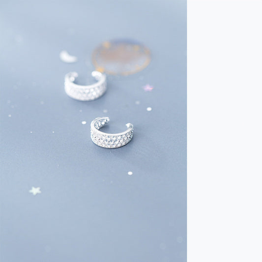 S925 silver earrings curved ear clip-Jewearrings