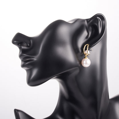 Simple Design Pearl Fashion Pendant Earrings-Jewearrings