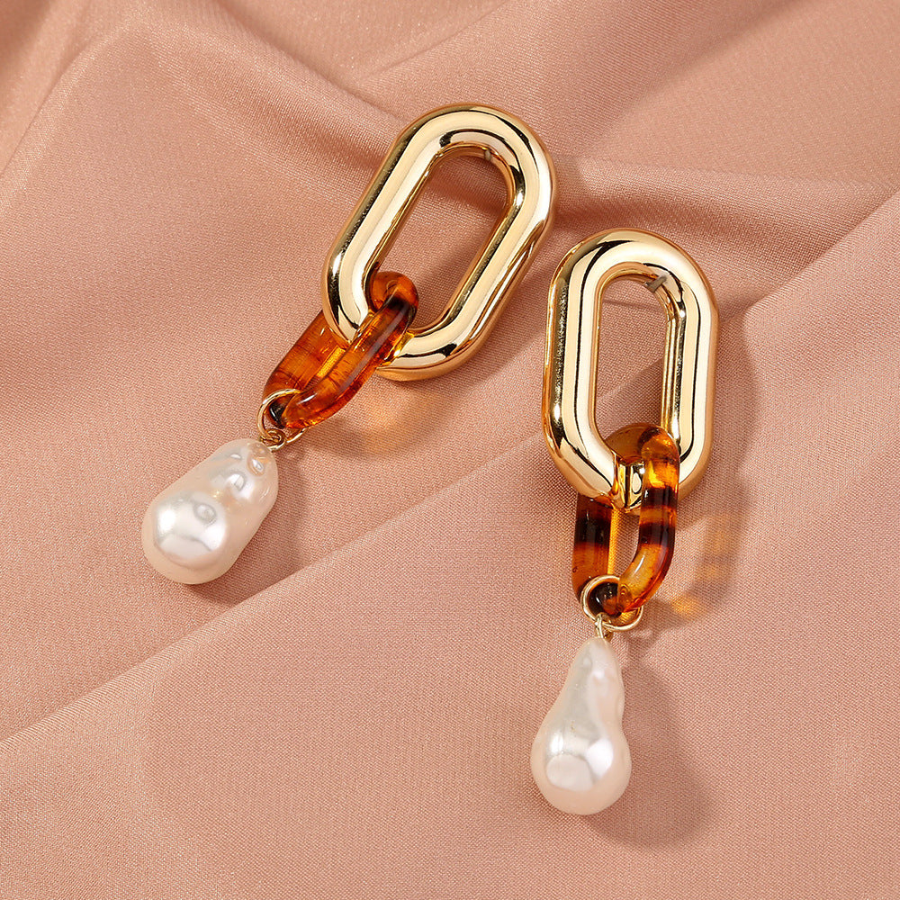 Royal Sister Temperament Pearl Earrings-Jewearrings