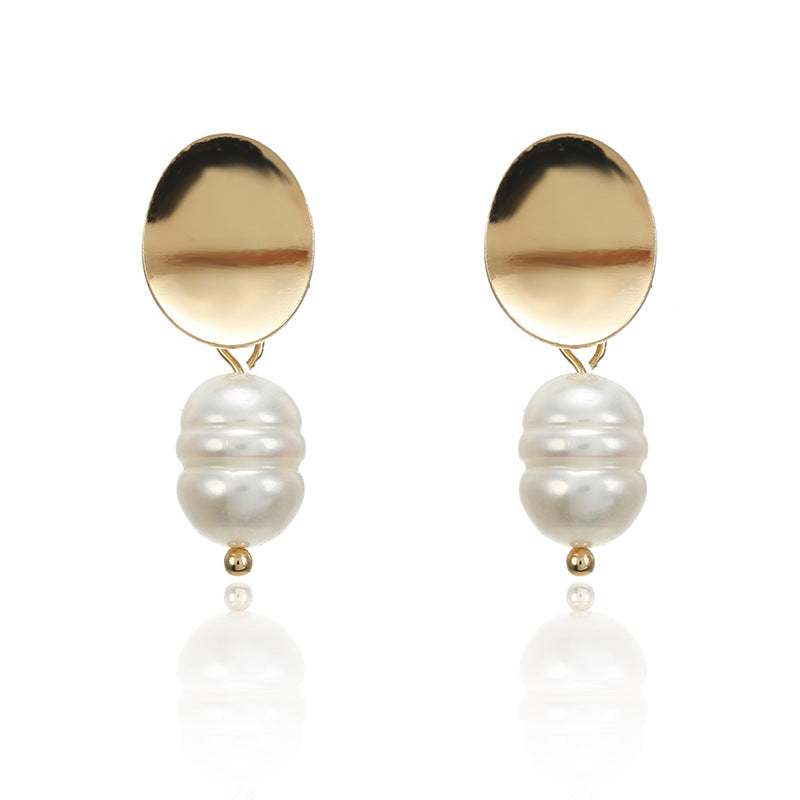 Irregular pearl earrings-Jewearrings