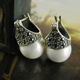 Vintage pearl earrings-Jewearrings