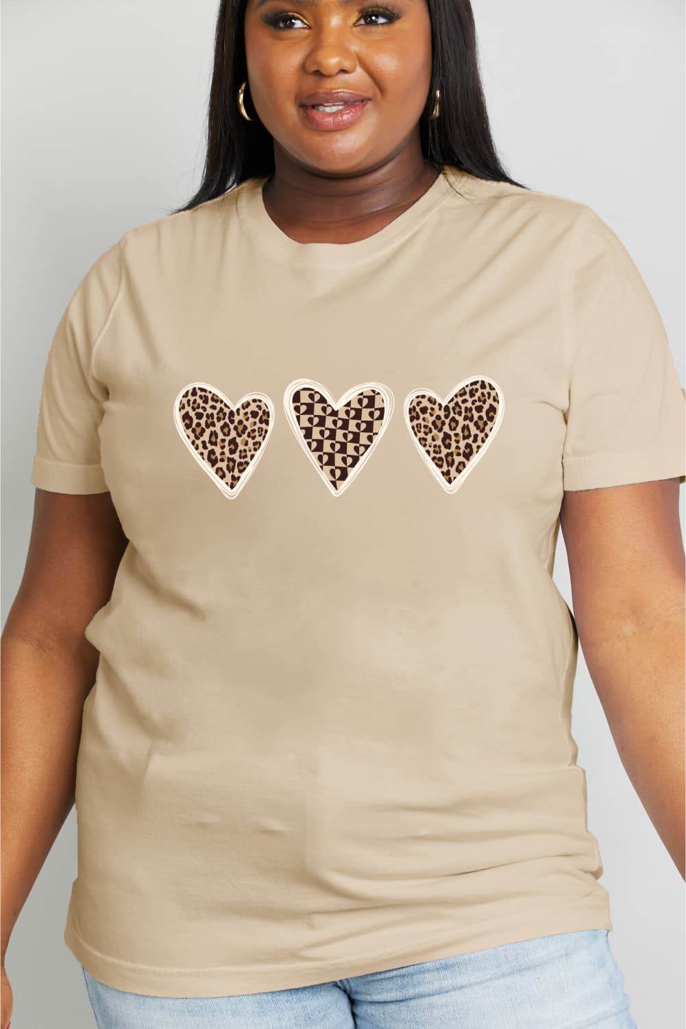 Simply Love Simply Love Full Size Heart Graphic Cotton Tee-Jewearrings