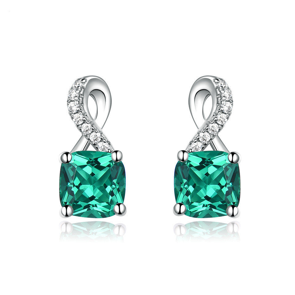 Emerald Drop Earrings With Diamonds-Jewearrings