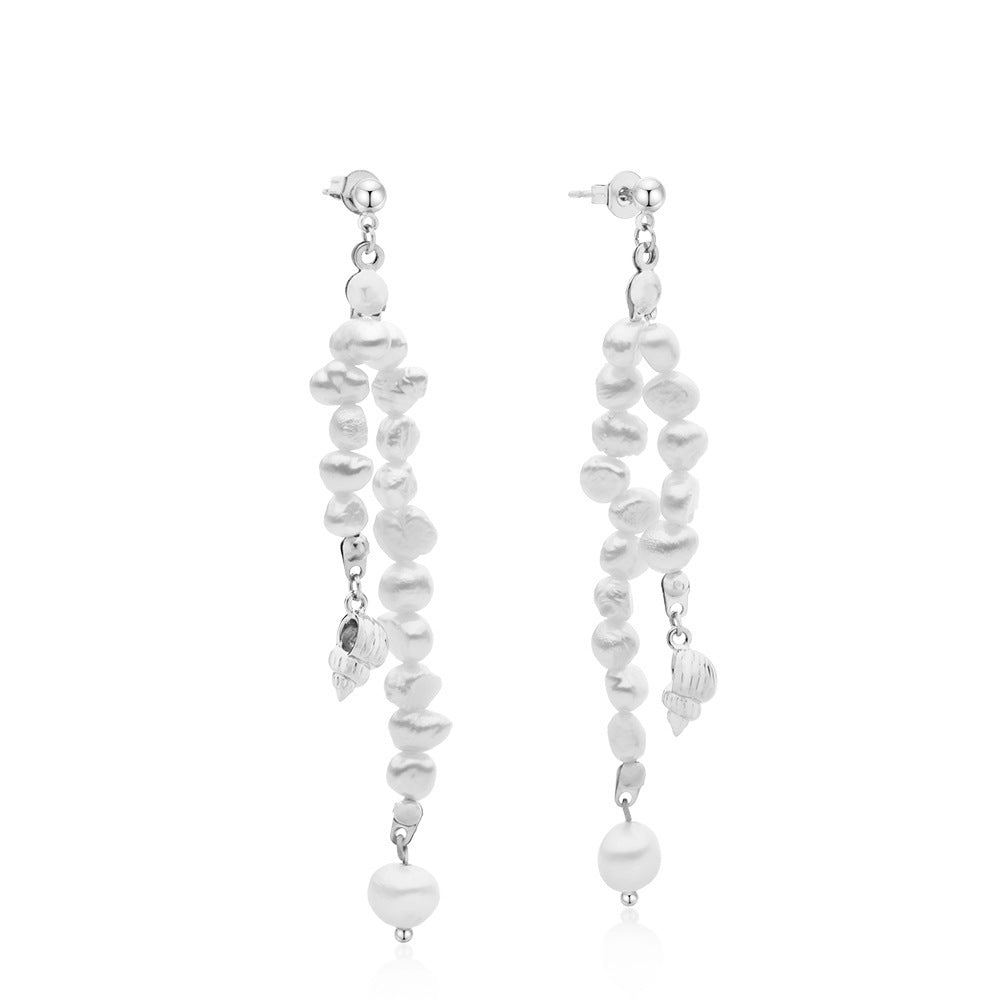 String Pearl Earrings Fashion Personality Geometric-Jewearrings