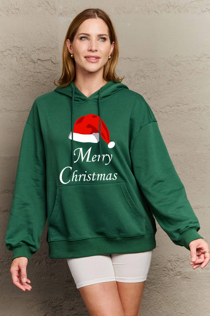 Simply Love Full Size MERRY CHRISTMAS Graphic Hoodie-Jewearrings