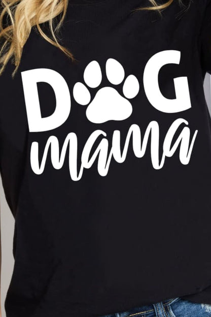 Simply Love Full Size DOG MAMA Graphic Cotton T-Shirt-Jewearrings