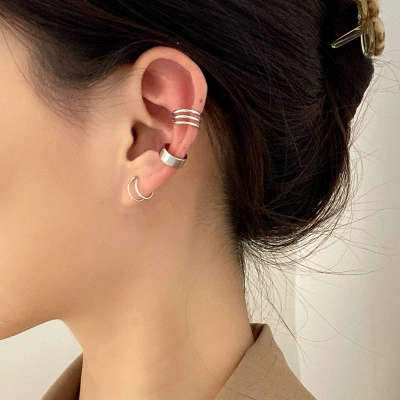 Three-piece Earbone Clip Small Earrings Simple Ins Fashion-Jewearrings