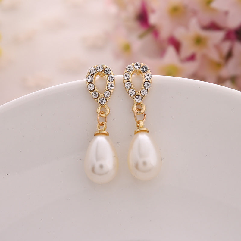 Korean Fashion Pearl Stud Earrings-Jewearrings