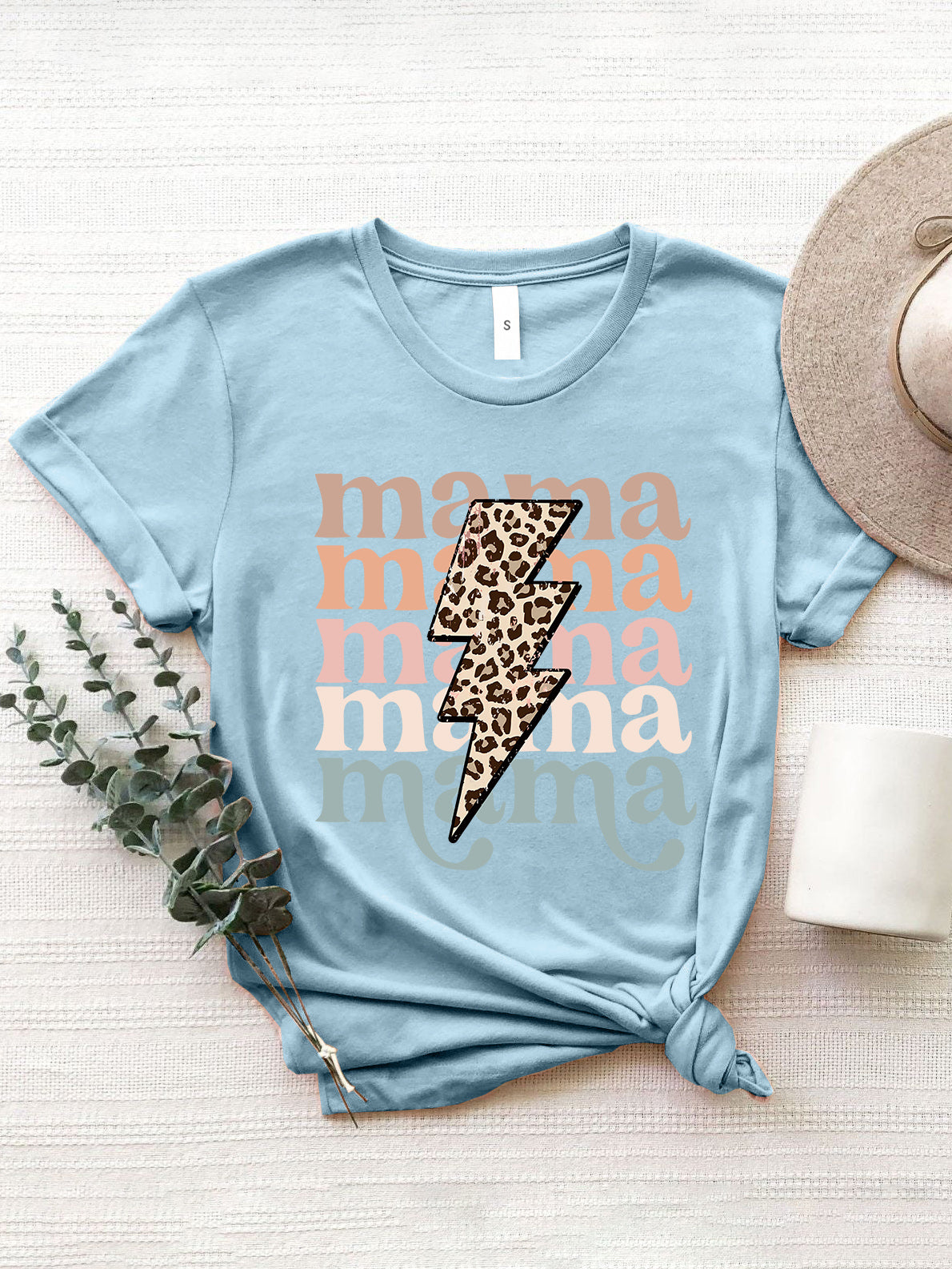 MAMA Round Neck Short Sleeve T-Shirt-Jewearrings