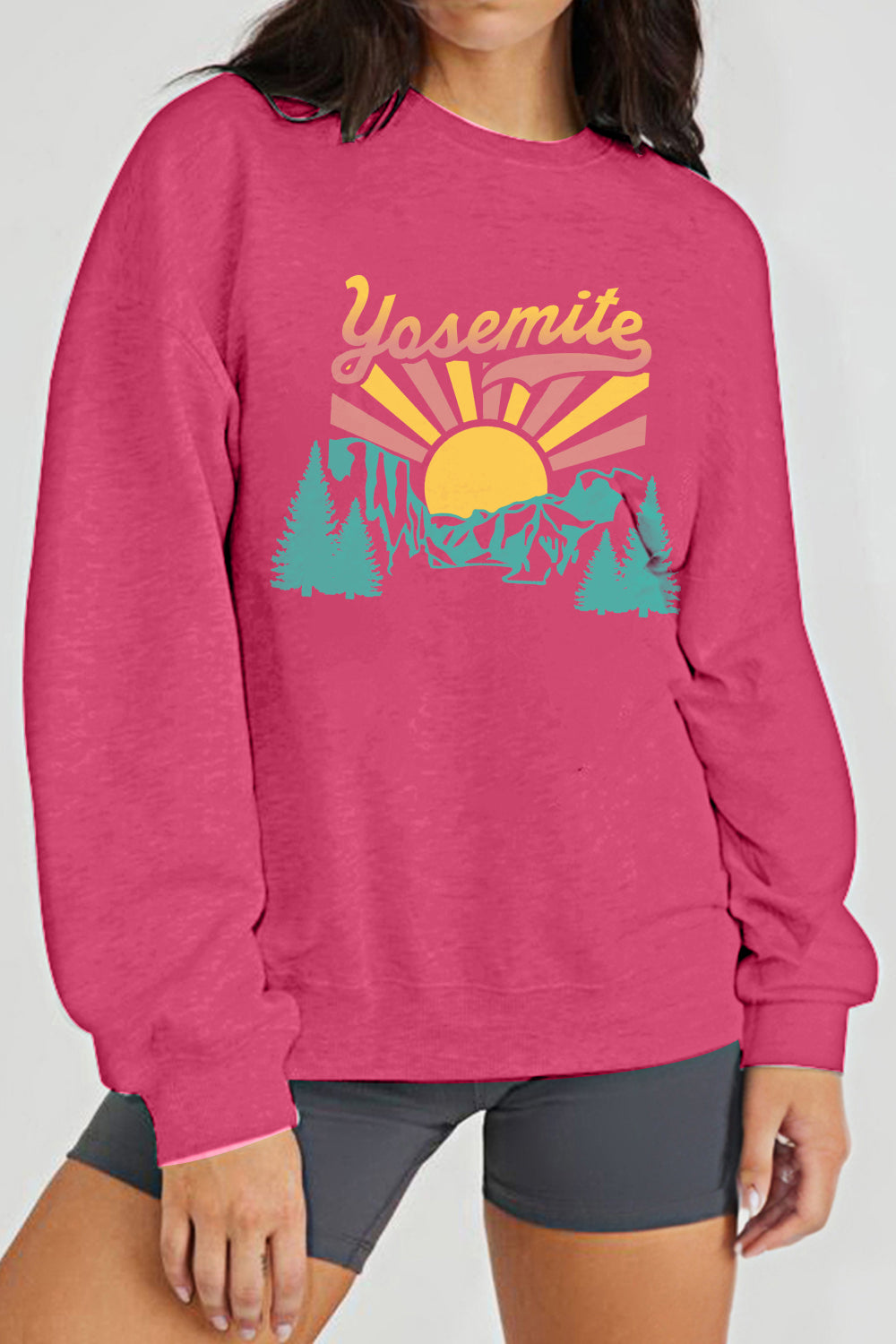 Simply Love Simply Love Full Size YOSEMITE Graphic Sweatshirt-Jewearrings