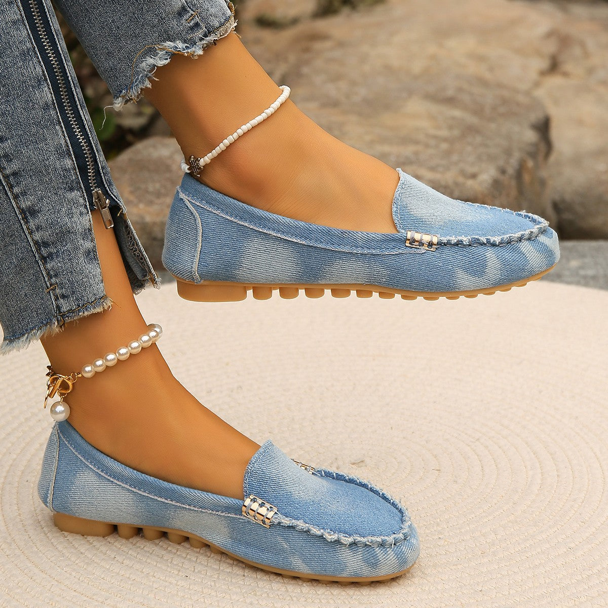 Round Toe Flat Loafers-Jewearrings