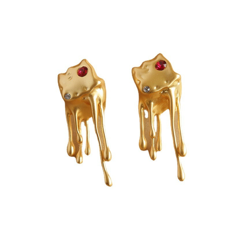 Silver Pin Earrings High Zircon Ear Studs-Jewearrings