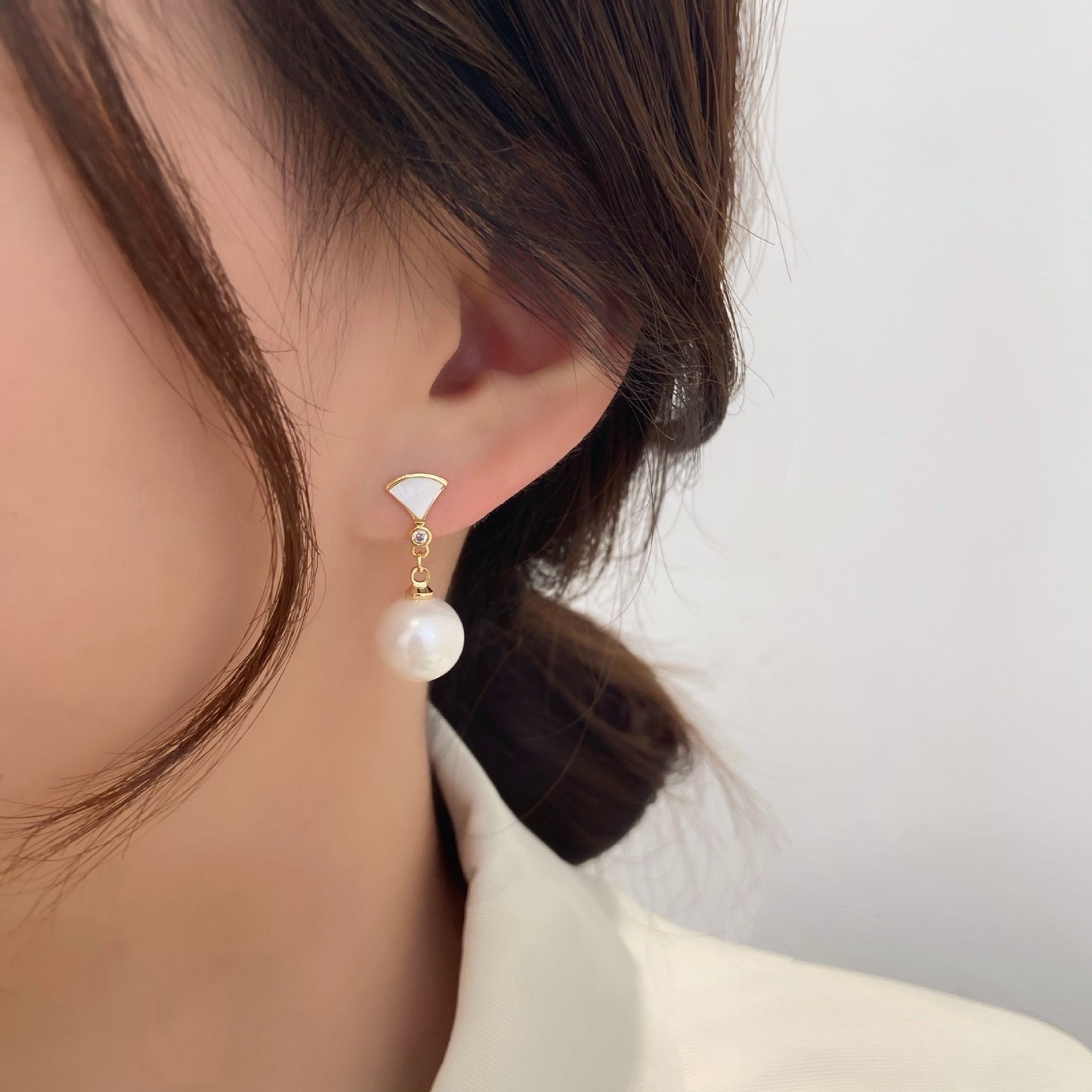 Pearl Earrings Female Summer Light Luxury Niche Design Earrings-Jewearrings