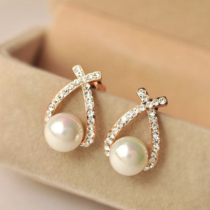 Summer Women's Earrings 925 Silver Needle Pearl Earrings-Jewearrings