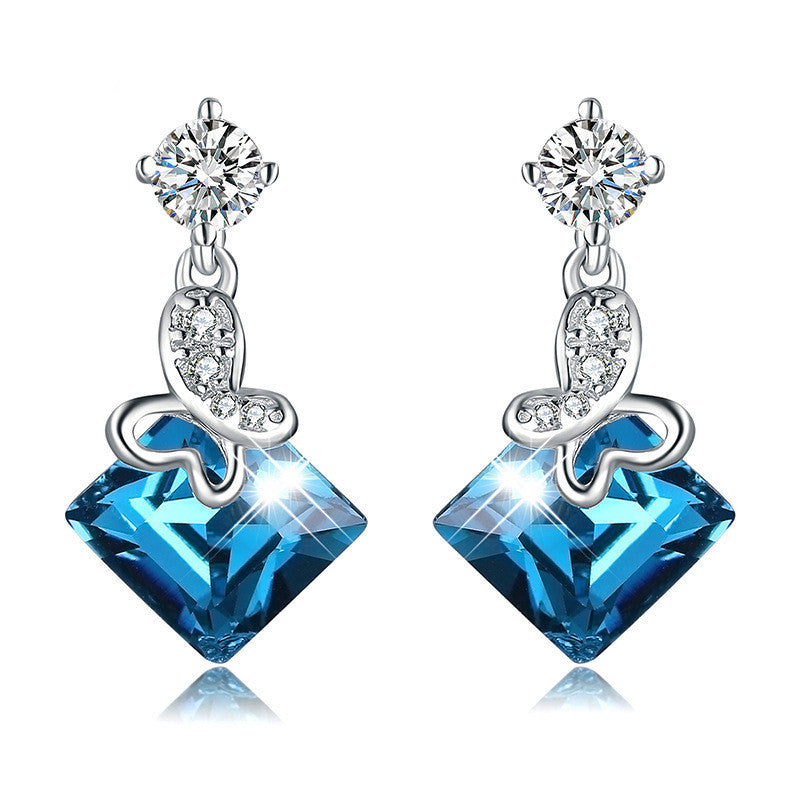 European And American Fashion Temperament 925 Silver Earrings-Jewearrings