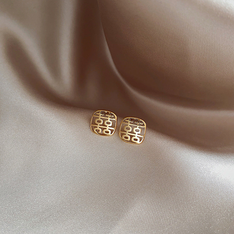 925 Silver Needle Stud Earrings Female Korean Small And Fashionable Fashion-Jewearrings