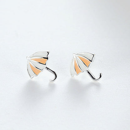 Fashion Personalized And Mori Small Umbrella Stud Earrings For Women-Jewearrings